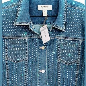 Diamond studded Denim Jacket